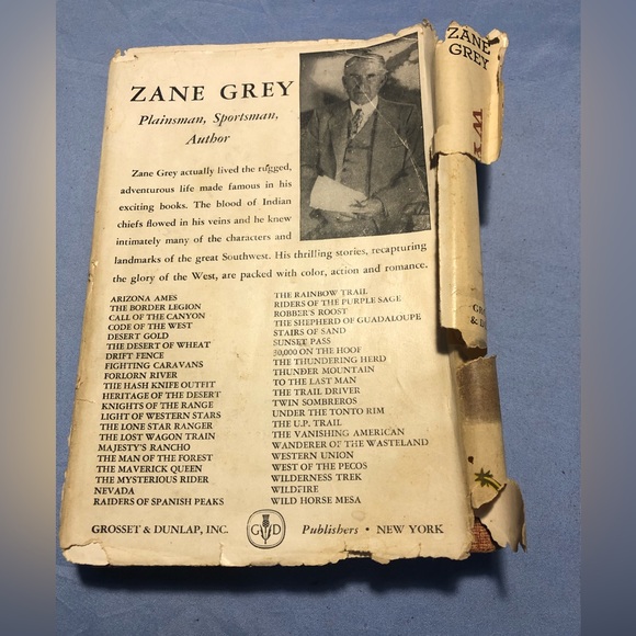 "Wyoming" by Zane Grey 
Published by Grosset & Dunlap New York
Copyright, 1932 - Picture 5 of 8